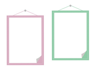 吊すタイプの縦長メッセージボード。2枚セット