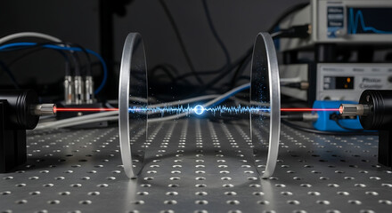 Naklejka premium Laser Beam Experiment