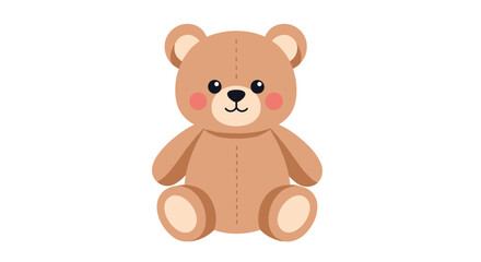 Obraz premium Adorable cute fluffy teddy bear plush toy for kids and adults a perfect gift for any occasion
