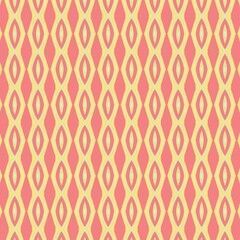  A vibrant, seamless geometric pattern with vertical rows of interlocking diamond shapes in pink, yellow, and light blue