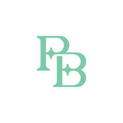 Elegant letter PB Spark monogram logo