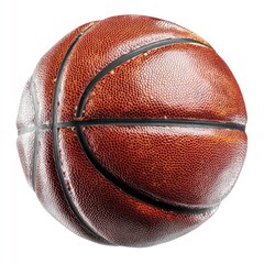 Old basketball, leather, worn, round