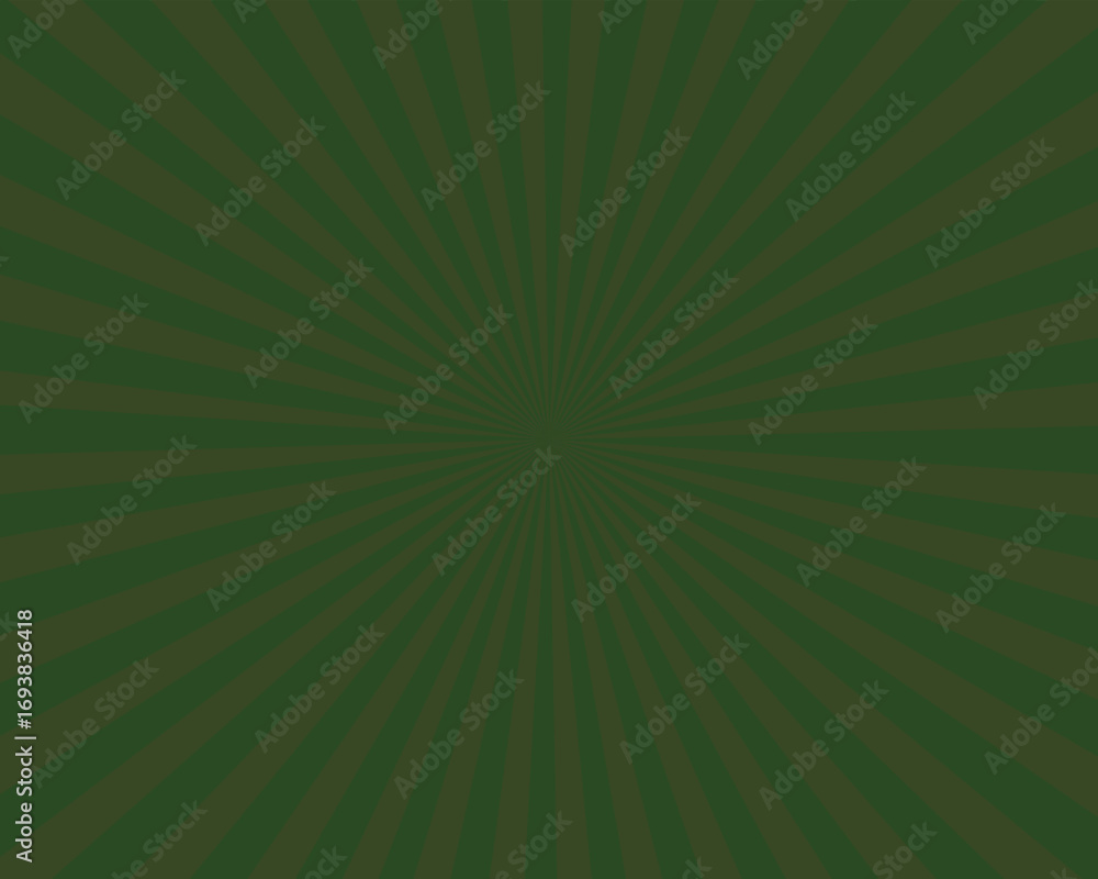 Poster abstract green burst background with concentric lines radiating from a central point for graphic des