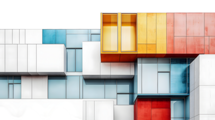 Stunning collection of modern architectural designs isolated on a transparent background