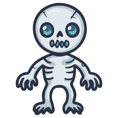 ghoul, costume, halloween, festival, vector, transparent background, isolated, monster, horror, evil, danger, scary