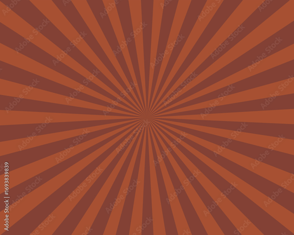 Aufkleber retro sunburst background with copper and sienna tones creating a dynamic visual effect and sense of