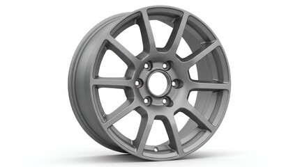 Obraz premium Sleek modern alloy wheel, perfect for automotive customization and performance upgrades
