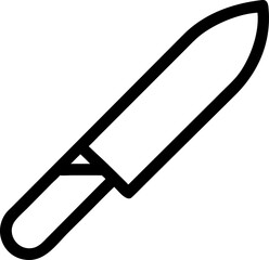 Sledgehammer line icon for construction and demolition work. Simple black and white vector illustration of a heavy hammer tool for building and repair projects