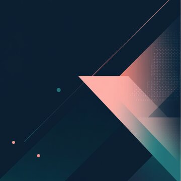Abstract Geometric Design with Triangles and Gradient Colors