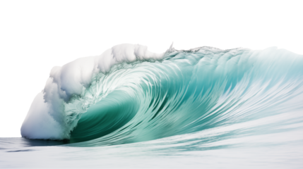 Majestic turquoise wave barrels powerfully, capturing the raw energy of the ocean's embrace.