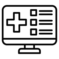 Obraz premium Medical Monitor Icon Element For Design