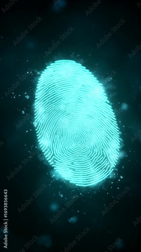Aufkleber unique digital fingerprint visualization in a dark environment showcasing intricate patterns and tex