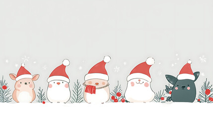 A cute Christmas background, perfect for use as a festive backdrop or wallpaper.