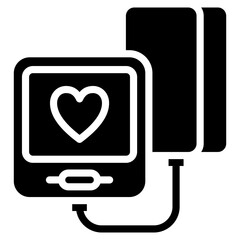Blood Pressure Monitor  Icon Element For Design
