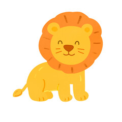 lion cartoon isolated on white