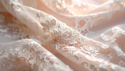 Design material, pastel pink lace background material