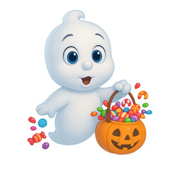 Sweet Little Spooks: Baby Ghosts Halloween Clipart