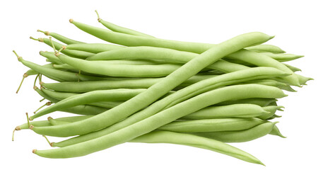 Pile of green beans isolated