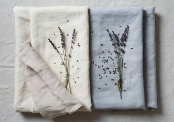 Minimalist Fabric with Dried Lavender Decor
