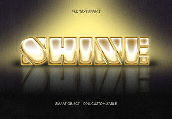 Shiny Text Effect with Reflection