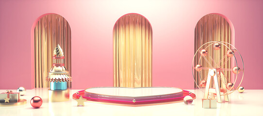 E-commerce 3D Display Stand-- 3D rendering