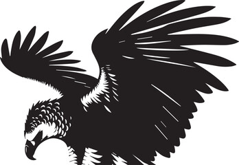 Harpy Eagle Vector in black and White