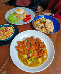 A feast of flavors—crispy katsu curry, cheesy macaroni, creamy pasta, and savory fried rice. Comfort food fusion that’s rich, hearty, and made to satisfy every craving