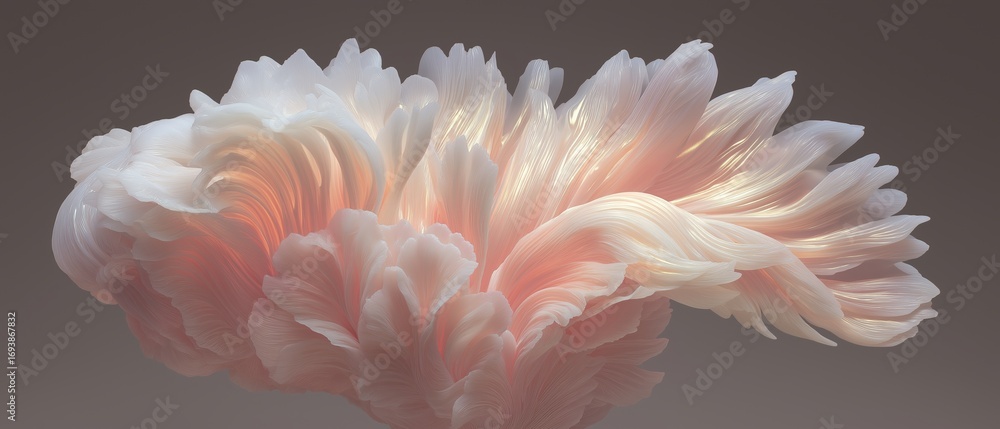 Poster close-up of a flower-like structure. the flower appears to be made up of multiple layers of petals, 