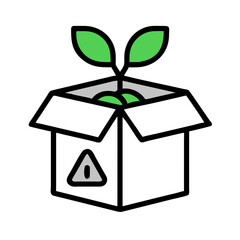 Abstract alien face concept illustration in minimalist design with negative space