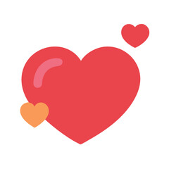 Three Hearts on Black Background Symbolizing Love and Affection with Clean Flat Design