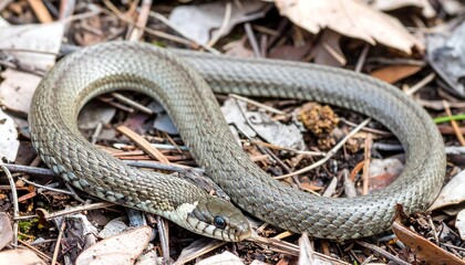 Fototapeta premium Snake in leaf litter
