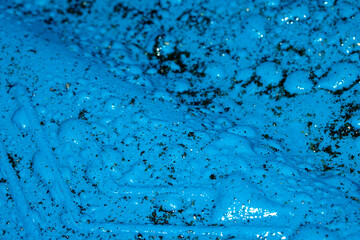 Abstract interesting chrome and paint bubble background