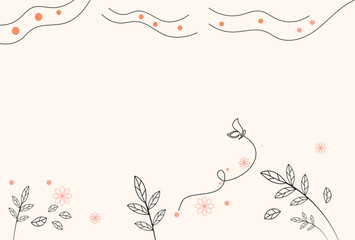 Simple Nature Theme Whispers Floral Background Illustration Design