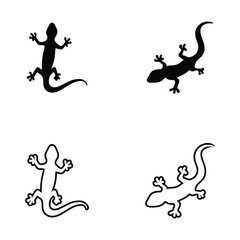 lizard line logo black vector image