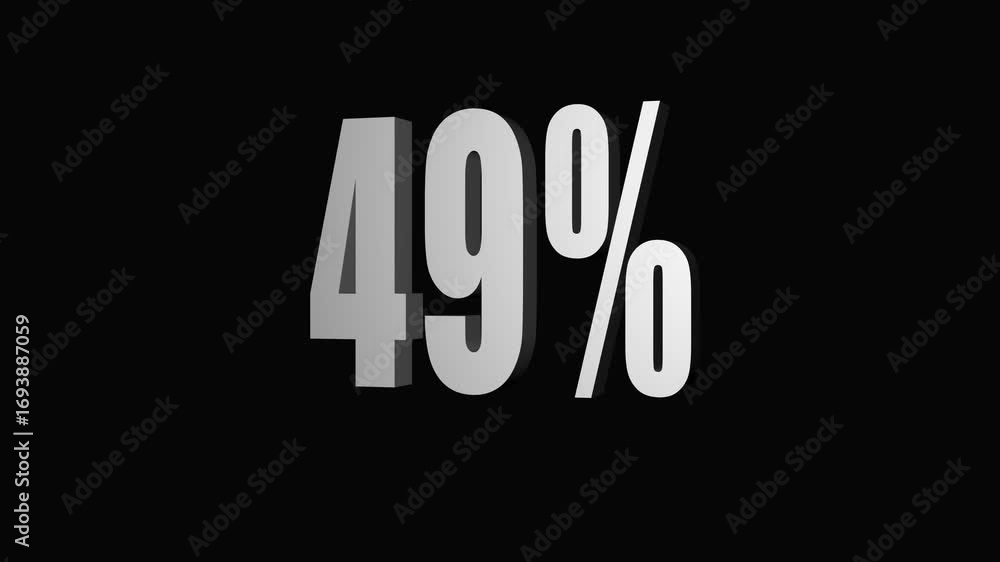 Poster abstract visual composition of white 3d text against a black background