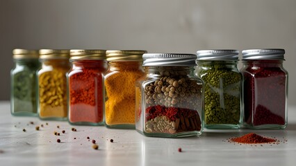 spices in jars