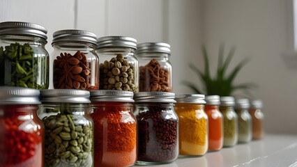 jars of red peppers
