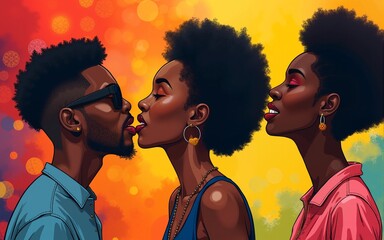 Resonance of Voices Empowering Graphics from Black Icons. High quality