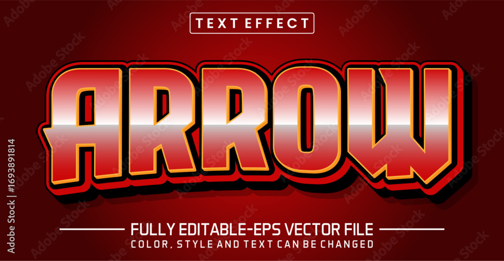 Poster arrow font text effect editable