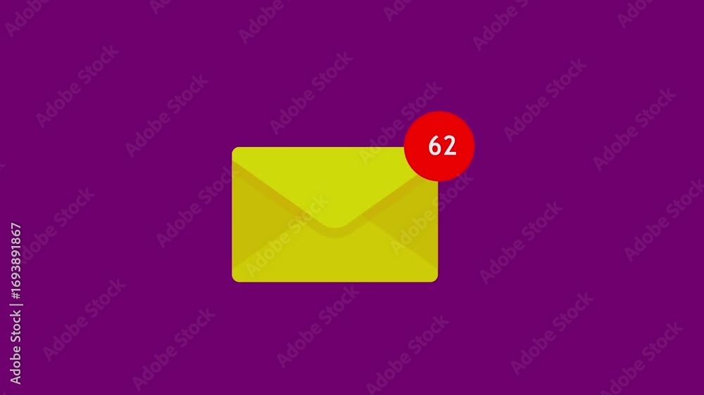Poster new message notification concept on smartphone. new email pop up +99 ,for chat apps, email alerts, a