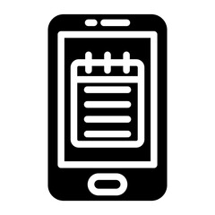 Fototapeta premium Vector Design Mobile Note Icon Style
