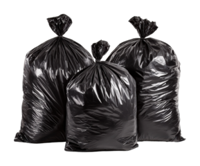 Removing waste urban environment of trash bags cleanup effort isolated on transparent background