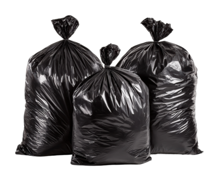 Removing waste urban environment of trash bags cleanup effort isolated on transparent background