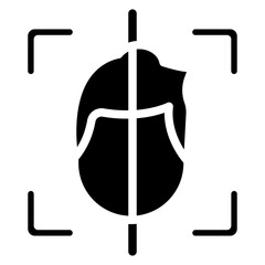 Vector Design Face Scan Icon Style