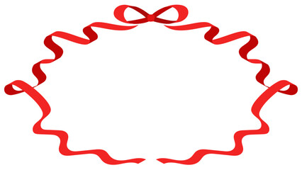 リボンのフラットなフレーム背景