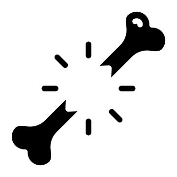 Vector Design Broken Bone Icon Style