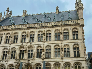  Intricate close-up of charming historic building in Leuven, Belgium