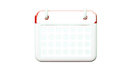 Modern Calendar Icon with Vibrant Colors and Distinctive Design