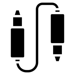 Vector Design Audio Cable Icon Style