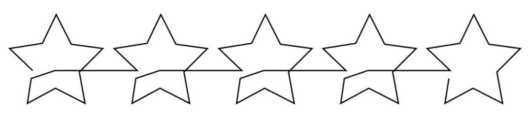 continuous line art from 5 stars. good work concept and not disappointing